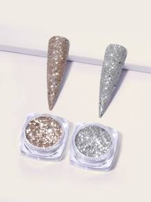 2boxes Glitter Nail Art Decoration - Multicolor - View 1