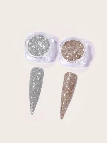 2boxes Glitter Nail Art Decoration - Multicolor - View 2
