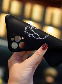Funda compatible con iphone con estampado de corazón - Blanco y Negro - Ver 6