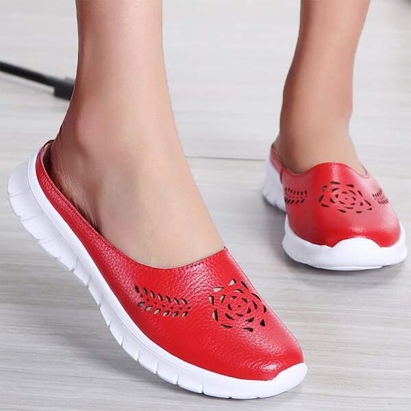 

Cut Out Design Sneakers, Red