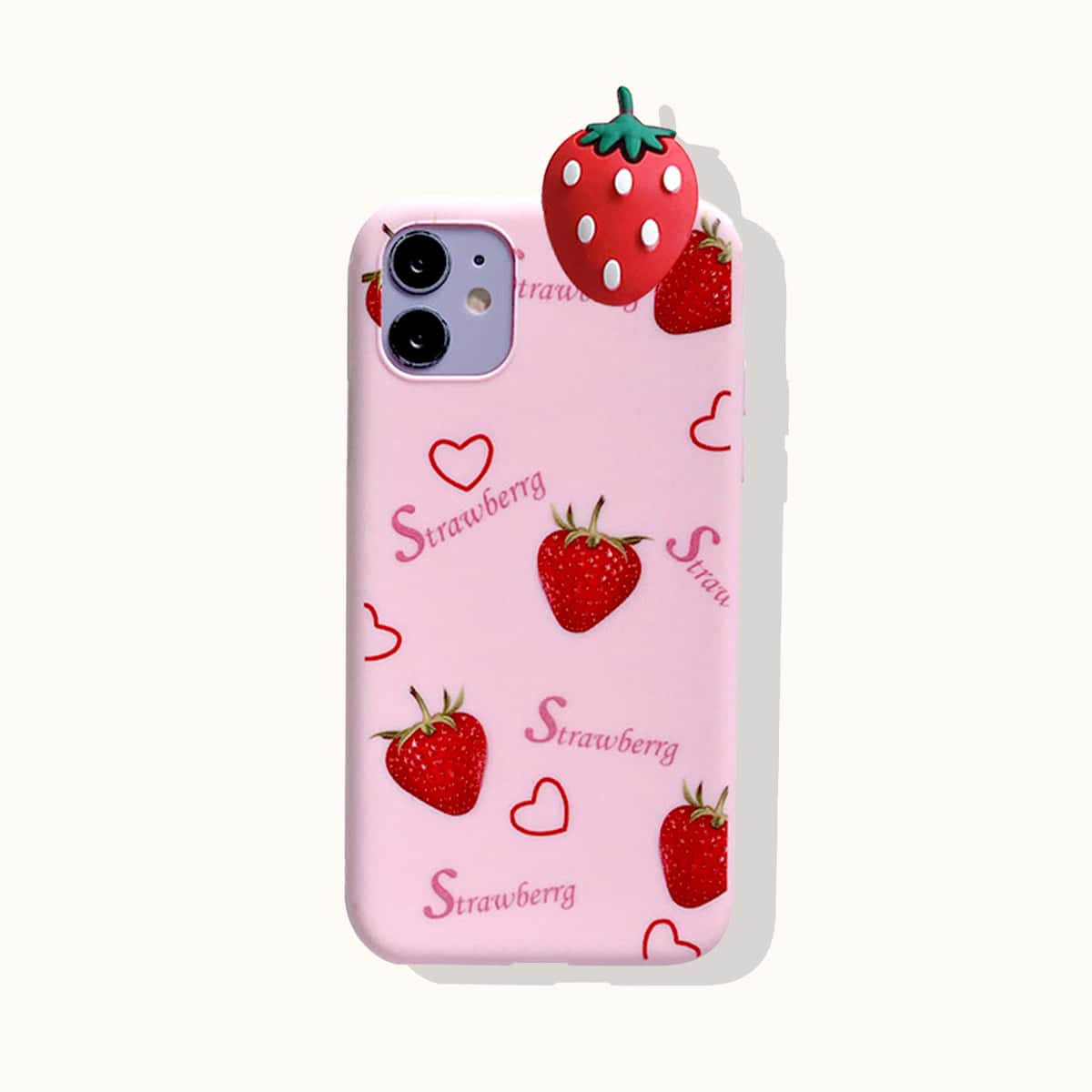 

Strawberry Print Phone Case, Multicolor