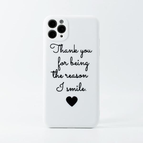 

Slogan Graphic iPhone Case, Black and white