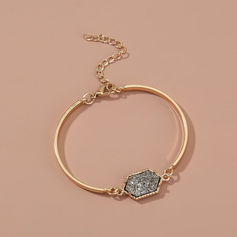 

Geo Decor Bracelet, Gold