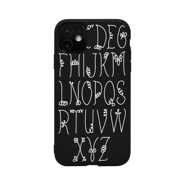 

Чехол для iPhone с английского алфавита, Черный и белый
