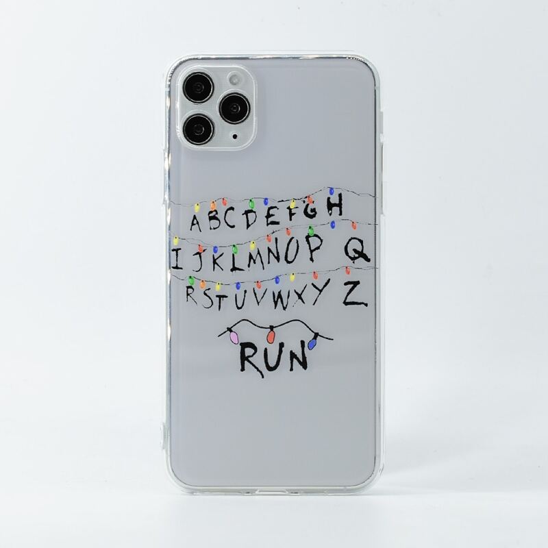 

English Alphabet Print iPhone Case, Clear