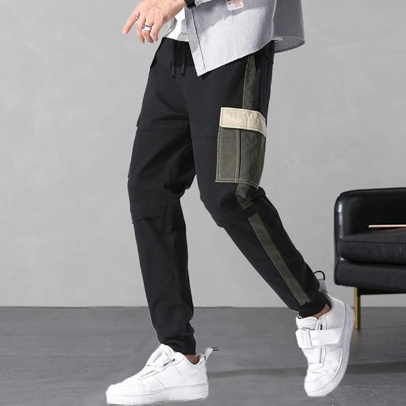 

Guys Colorblock Cargo Pants, Black