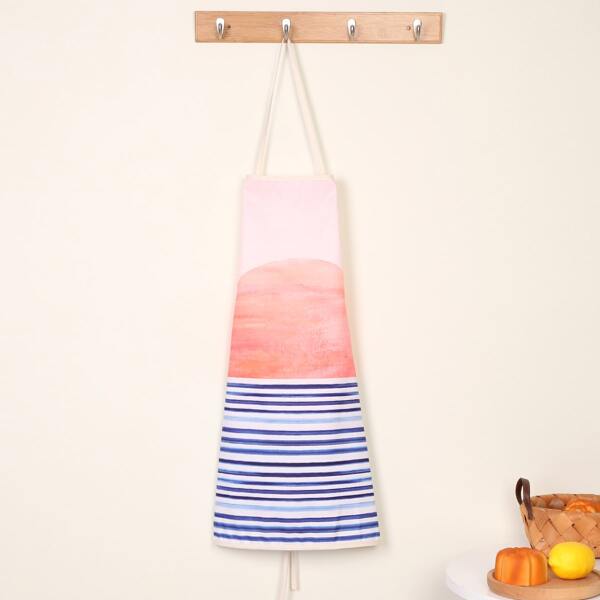 

Striped Pattern Apron, Multicolor