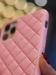 Solid Color Case Compatible With iPhone - Baby Pink - View 3