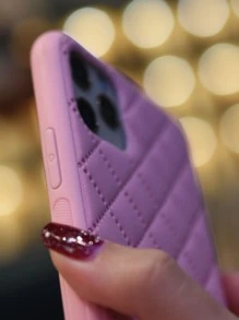 Solid Color Case Compatible With iPhone - Baby Pink - View 4