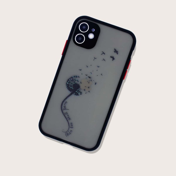 

Чехол для iPhone с принтом одуванчика, Чёрный