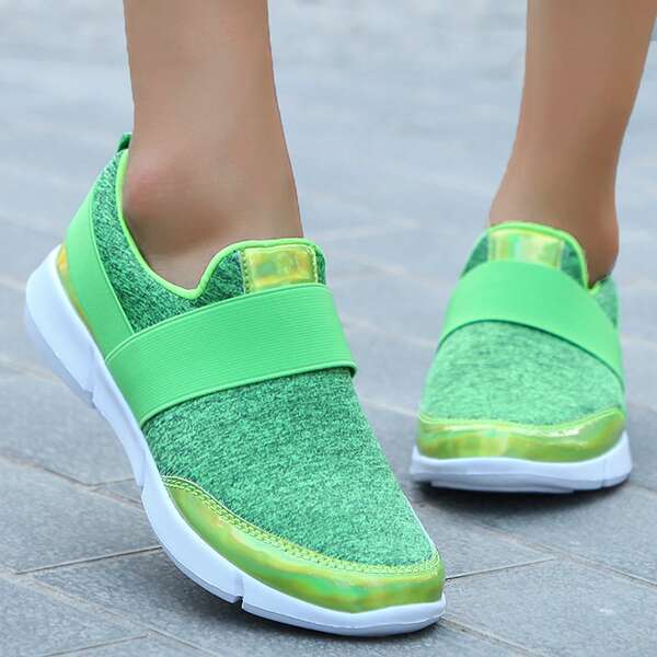 

Low Top Slip On Sneakers, Green