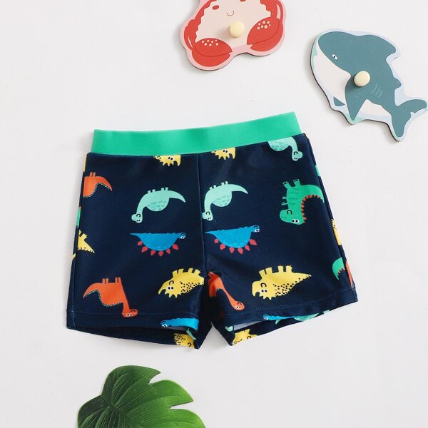 

Baby Boy Dinosaur Print Swim Trunks, Multicolor