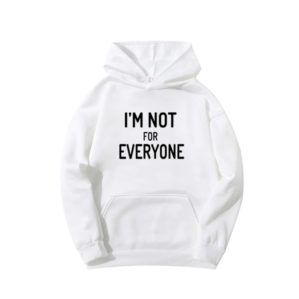 

Slogan Graphic Drop Shoulder Hoodie, White