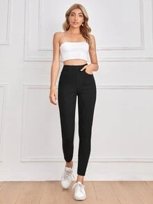 High Waist Skinny Crop Jeans