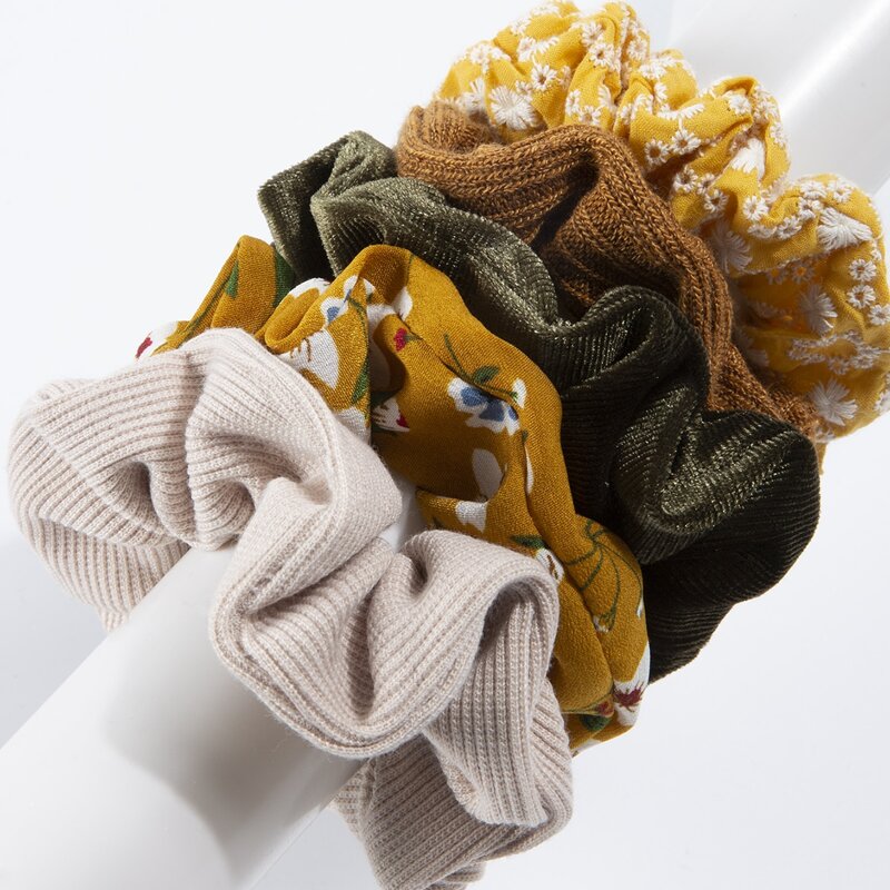 

5pcs Ditsy Floral Pattern Scrunchie, Multicolor