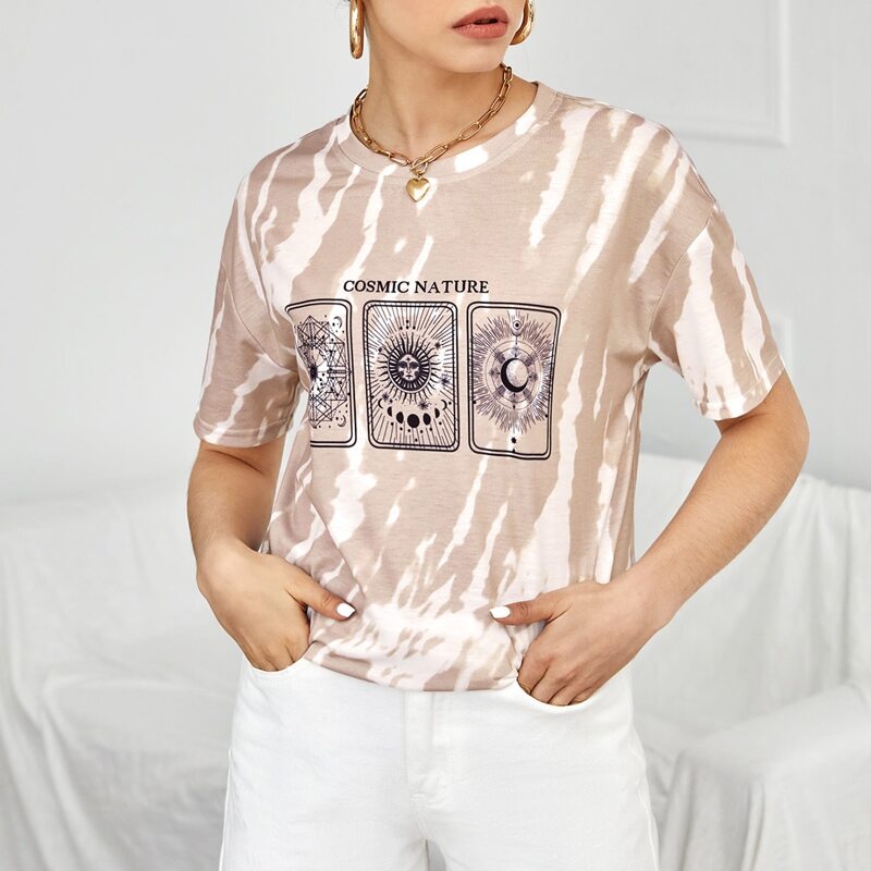 

Sun & Letter Graphic Tee, Multicolor