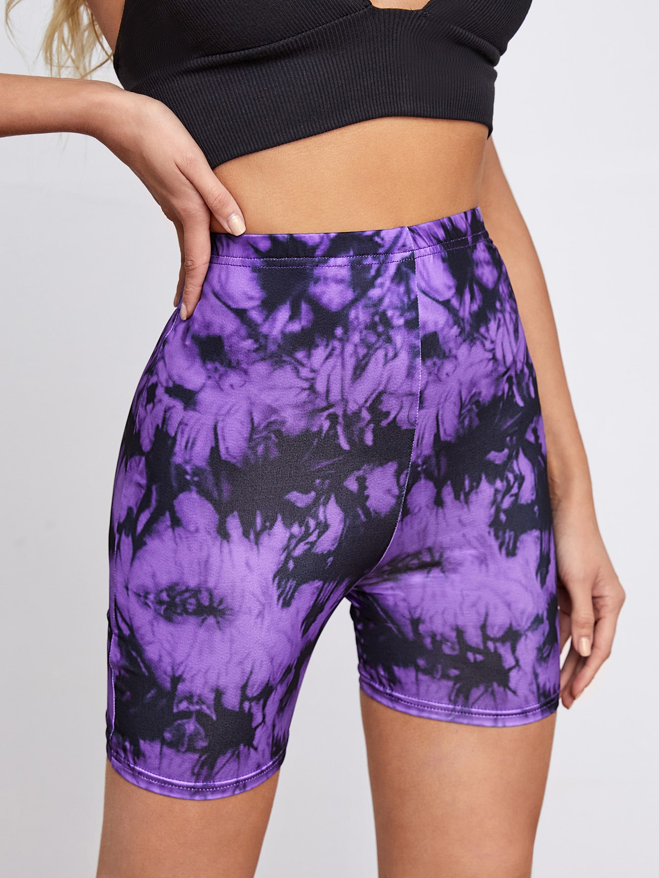 Tie dye biker shorts
