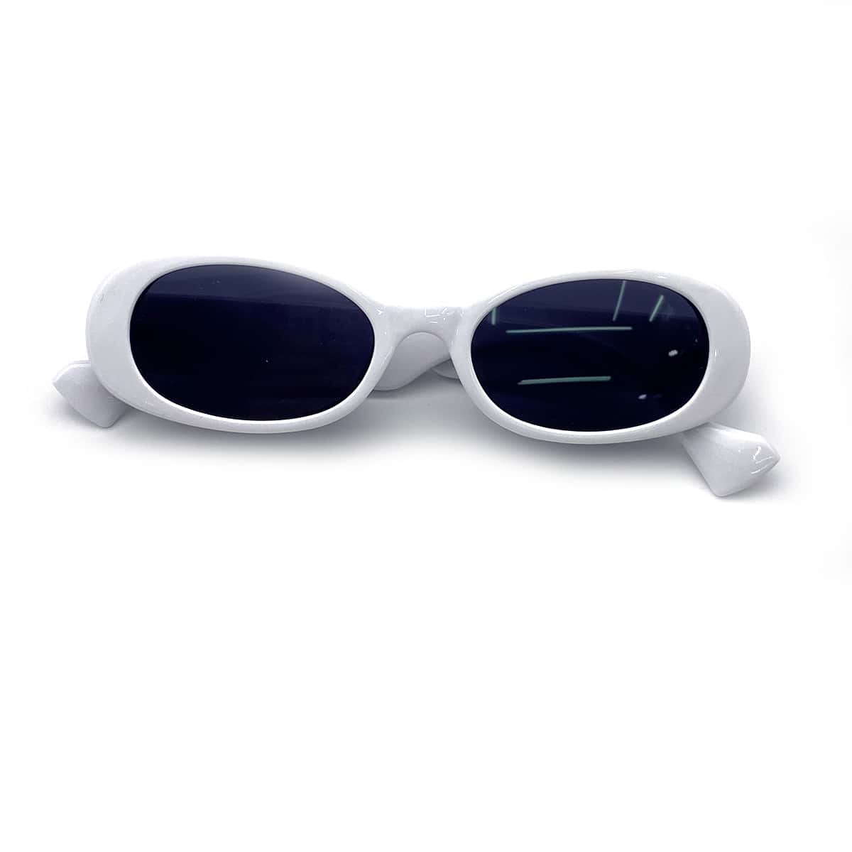 

Colorblock Oval Frame Sunglasses