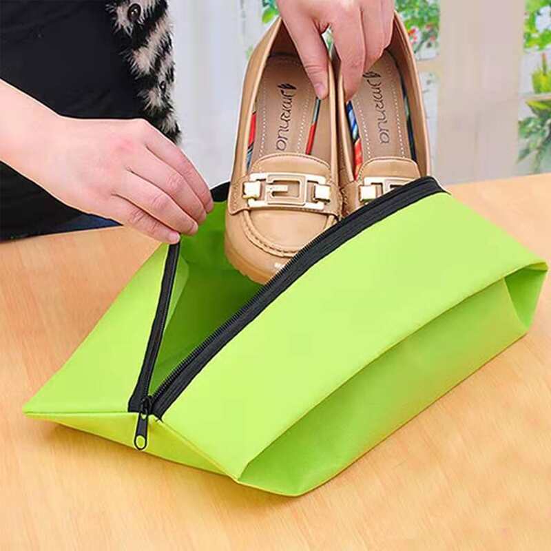 

1pc Portable Shoes Storage Bag, Green