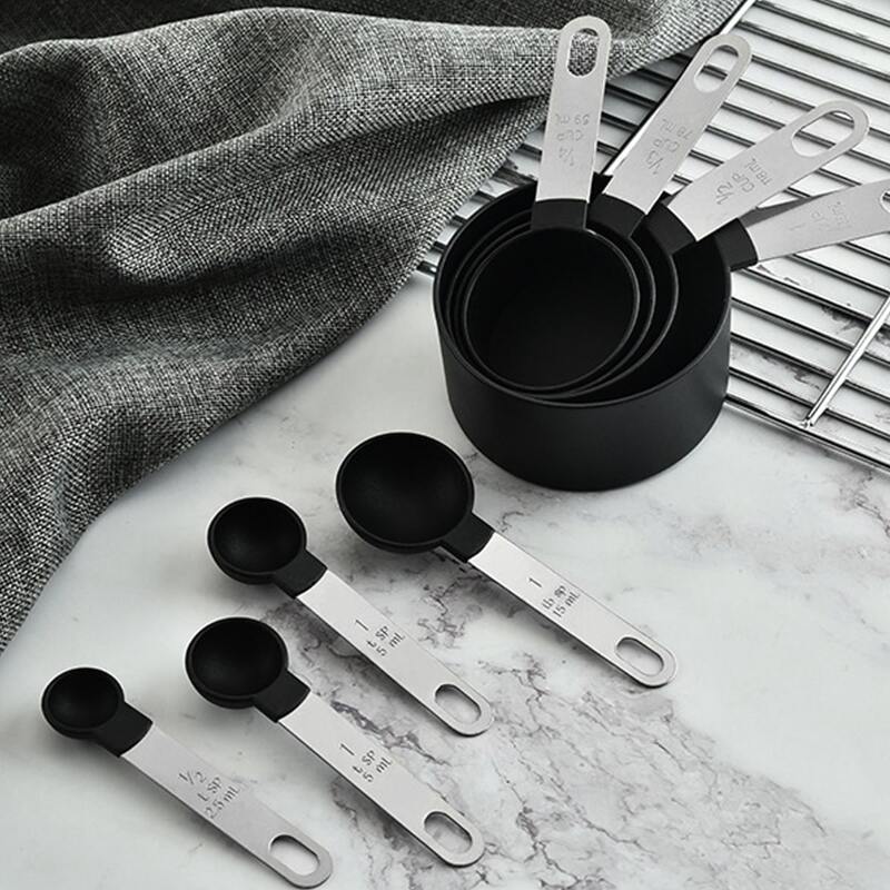

8pcs Measuring Spoon Set, Black
