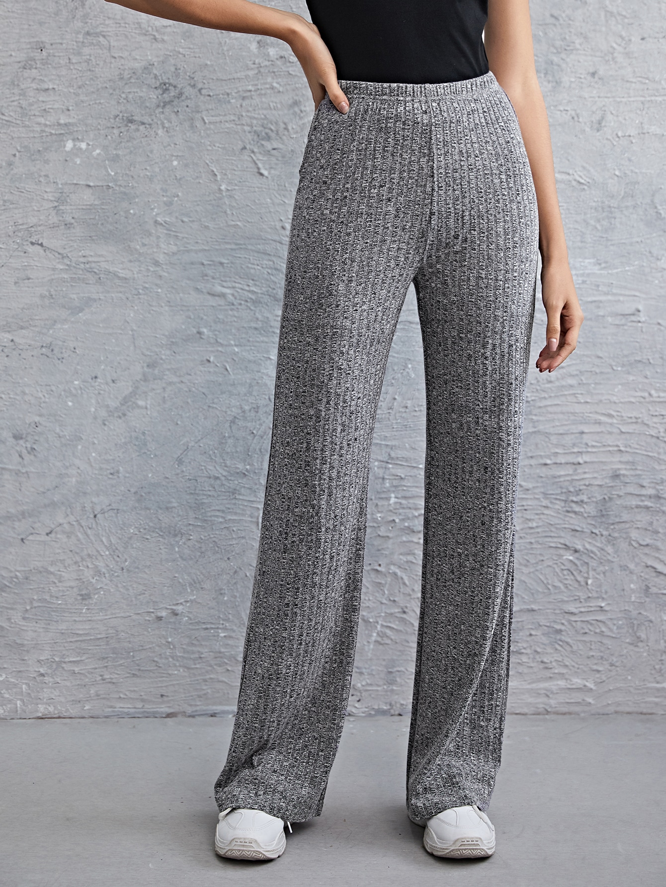 Rib-knit Straight Leg Pants thumbnail