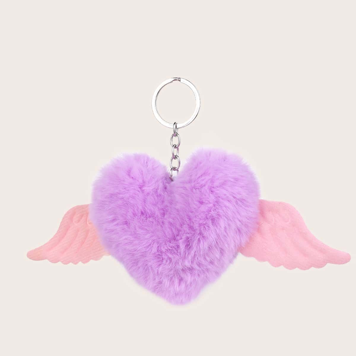 

1pc Heart Bag Charm, Purple