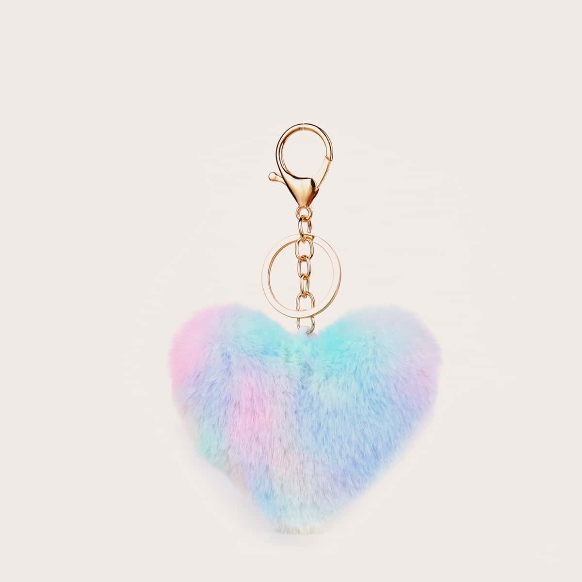 

1pc Tie Dye Heart Bag Charm, Multicolor