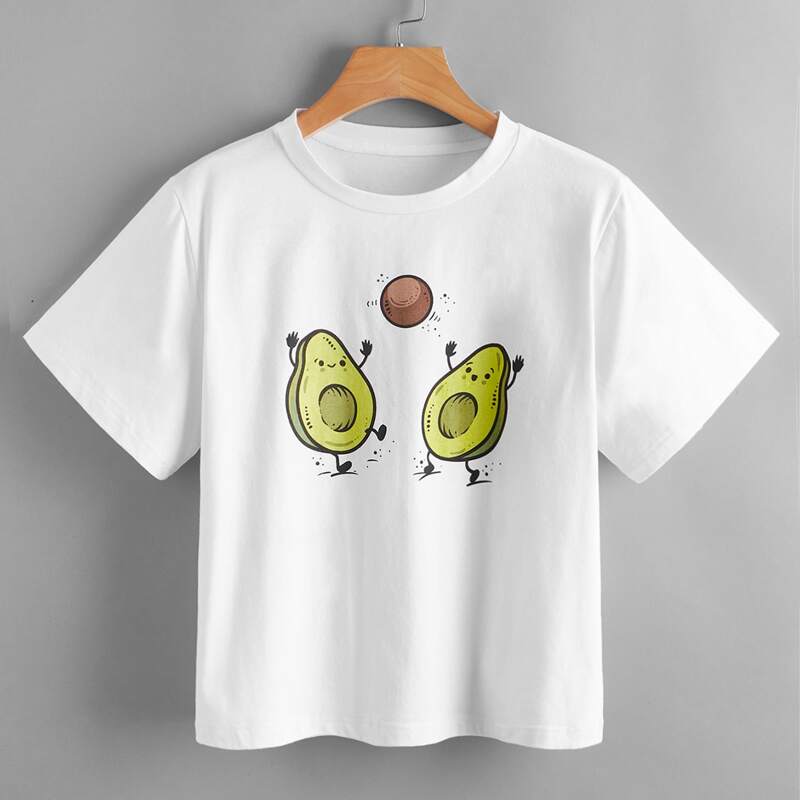 

Cartoon Graphic Tee, White