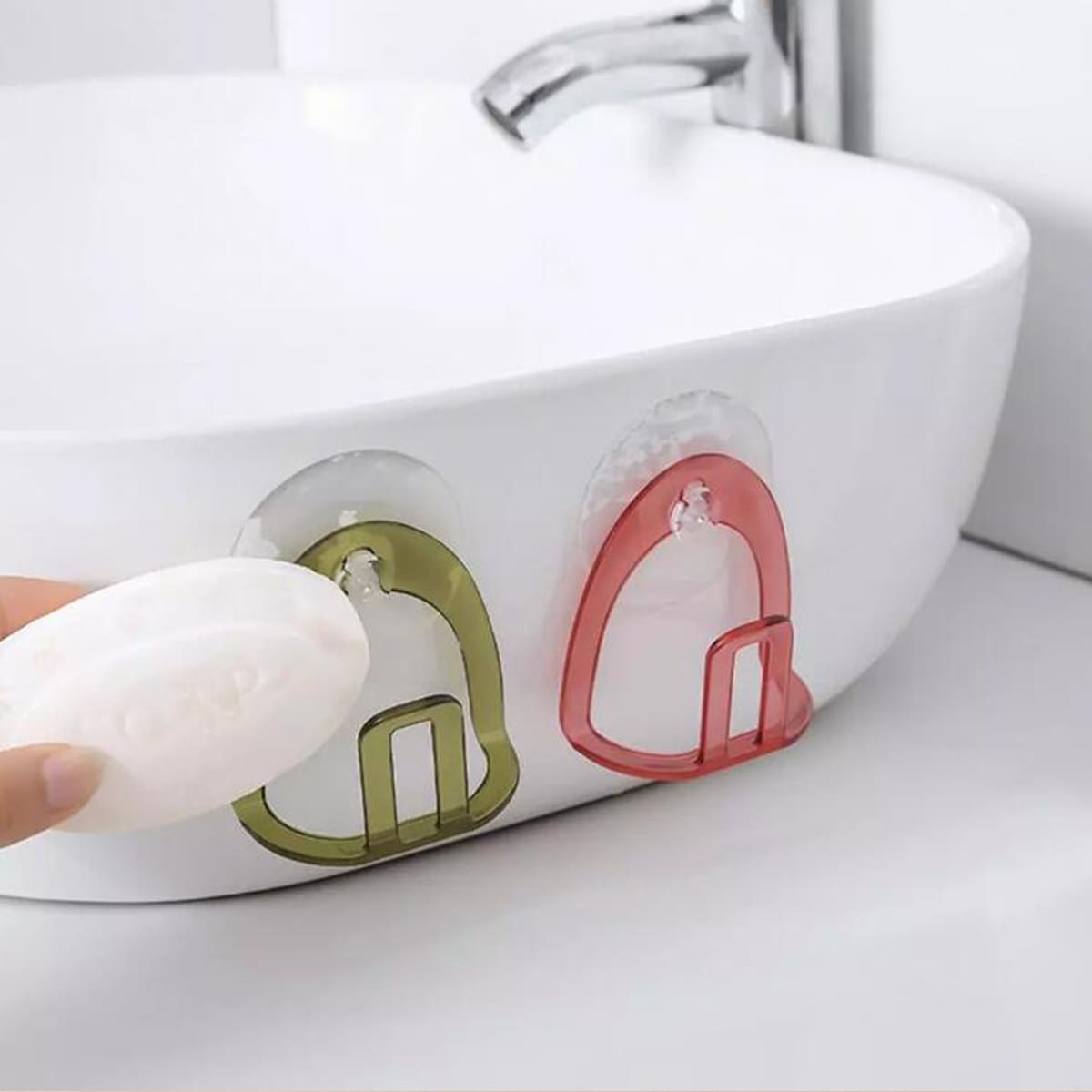 

1pc Suction Cup Soap Holder, Multicolor