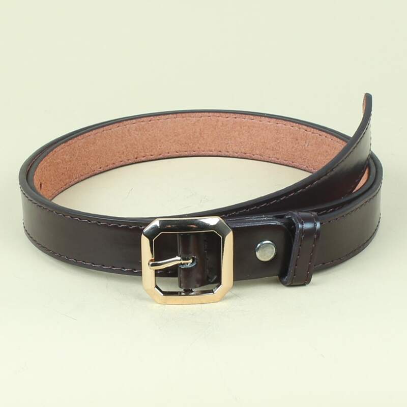 

Geo Buckle Belt, Coffee brown