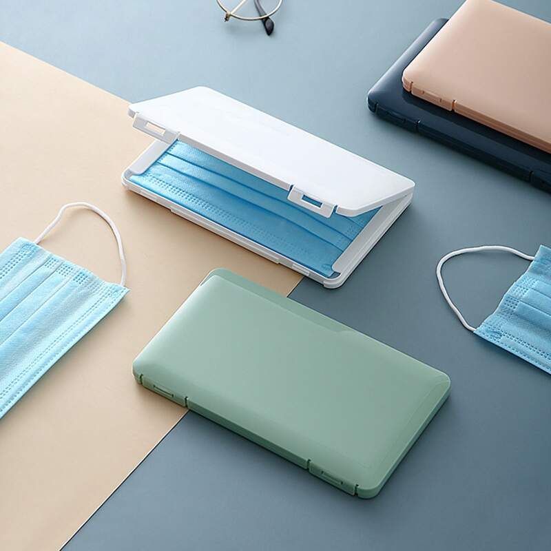 

1pc Solid Face Cover Storage Box, Multicolor