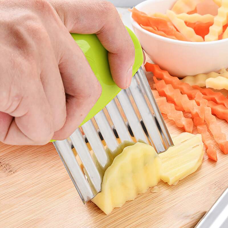 

1pc Random Color Potato Wave Cutter, Multicolor