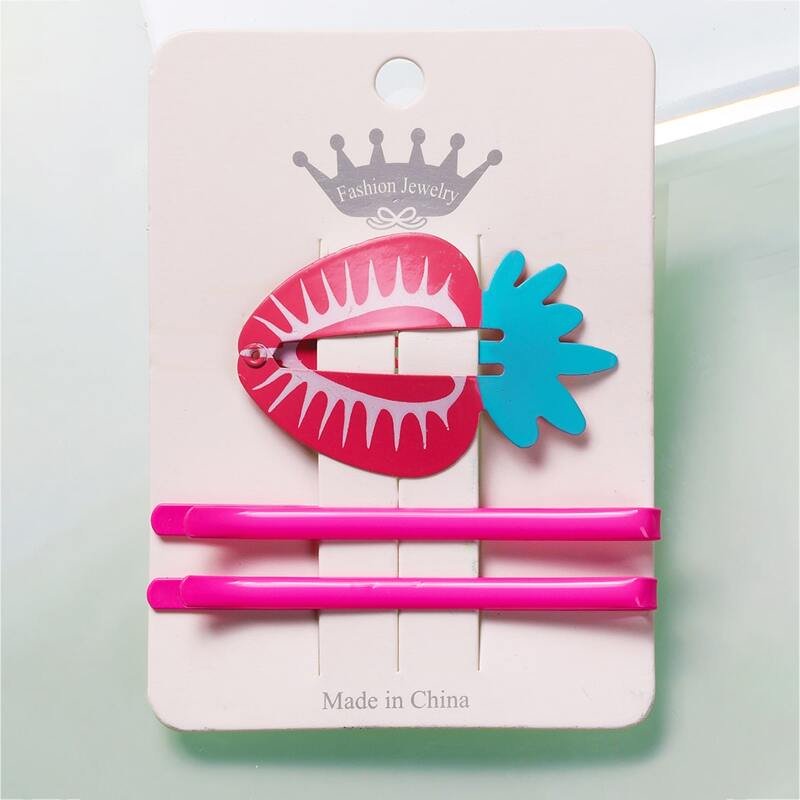 

3pcs Strawberry Hair Clip, Pink
