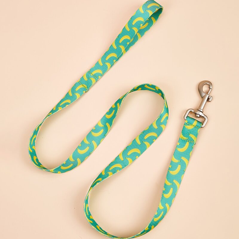 

Banana Print Pet Leash, Green