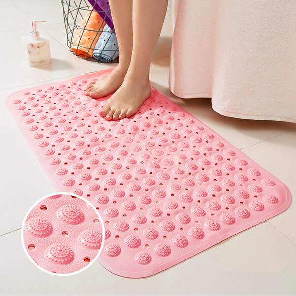 

1pc Anti-slip Bathroom Mat, Pink