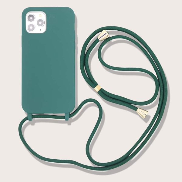 

Solid iPhone Case With Lanyard, Green