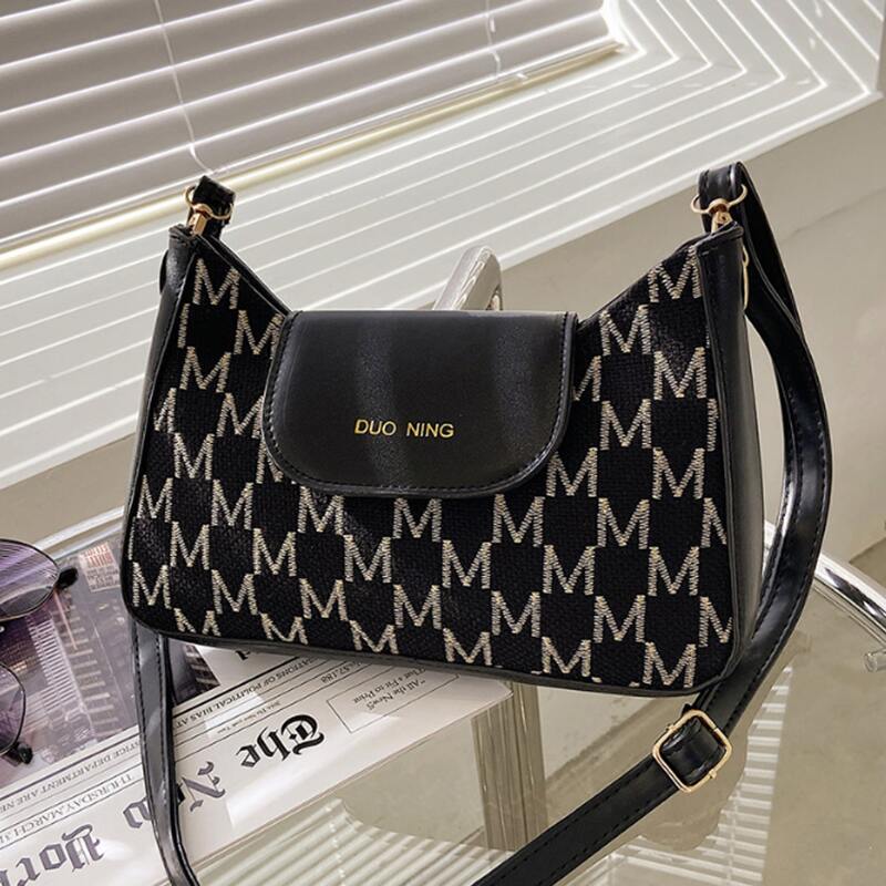 

Letter Graphic Crossbody Bag, Black
