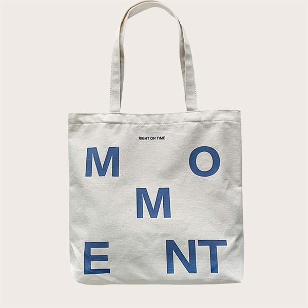 

Letter Graphic Shopper Bag, White