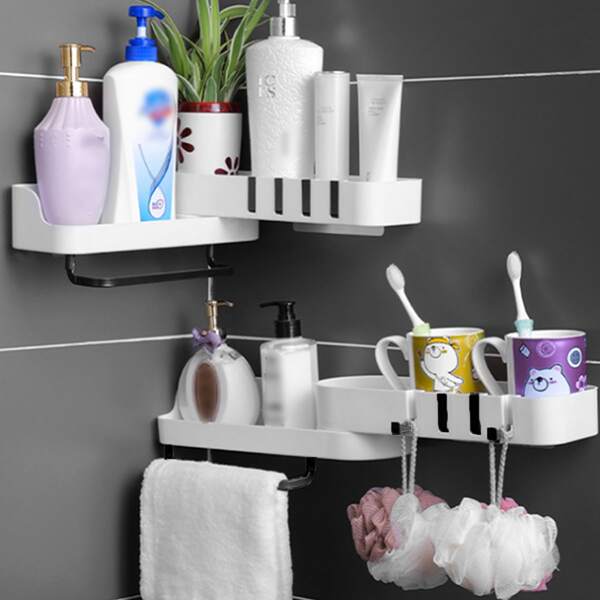 

1pc Multifunction Bathroom Storage Rack, White