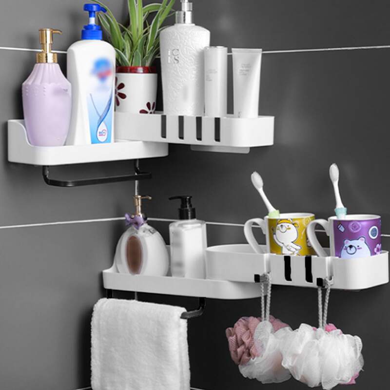 

1pc Multifunction Bathroom Storage Rack, White