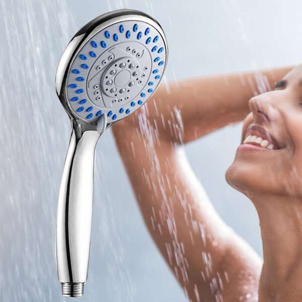 

1pc 3 Gear Shower Head, Silver