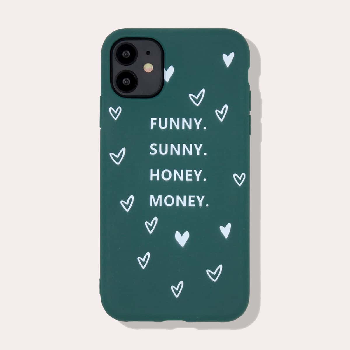 

Letter Graphic iPhone Case, Dark green