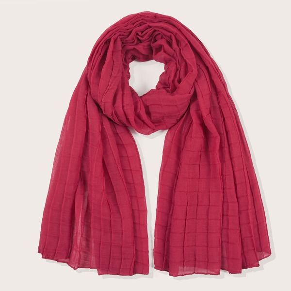 

1pc Solid Scarf, Rose red