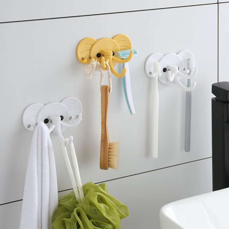 

1pc Multifunction Elephant Design Wall Hook, Multicolor