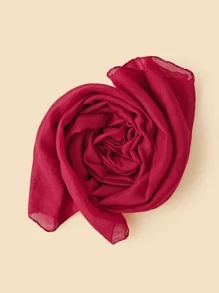 1pc Solid Color Arabian Long Scarf Head Cover, Suitable For Mosque Use, Hijab