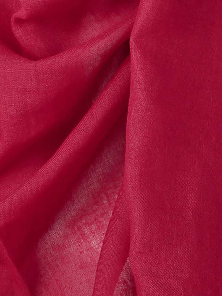 1pc Solid Color Arabian Long Scarf Head Cover, Suitable For Mosque Use, Hijab