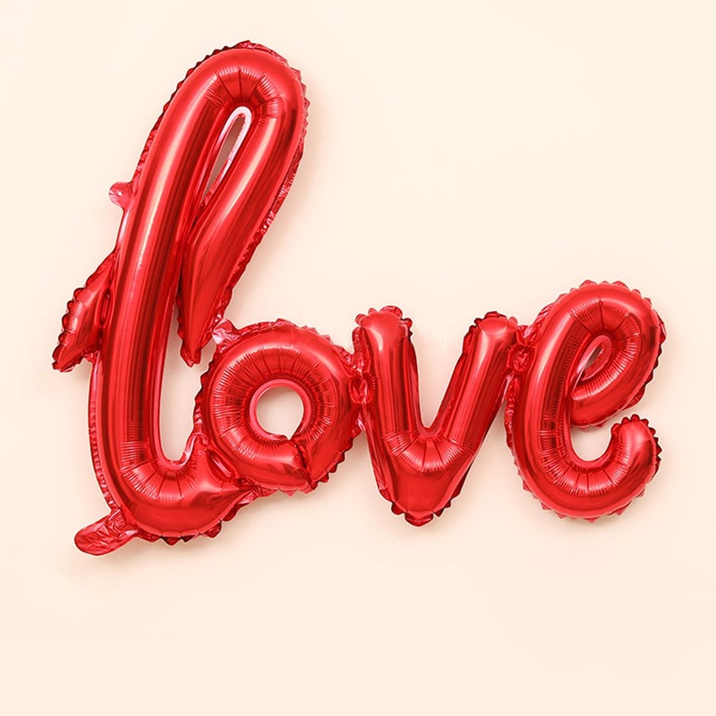 

1pc Love Shaped Balloon, Red