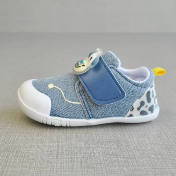 

Baby Boy Cartoon Decor Velcro Strap Sneakers, Blue