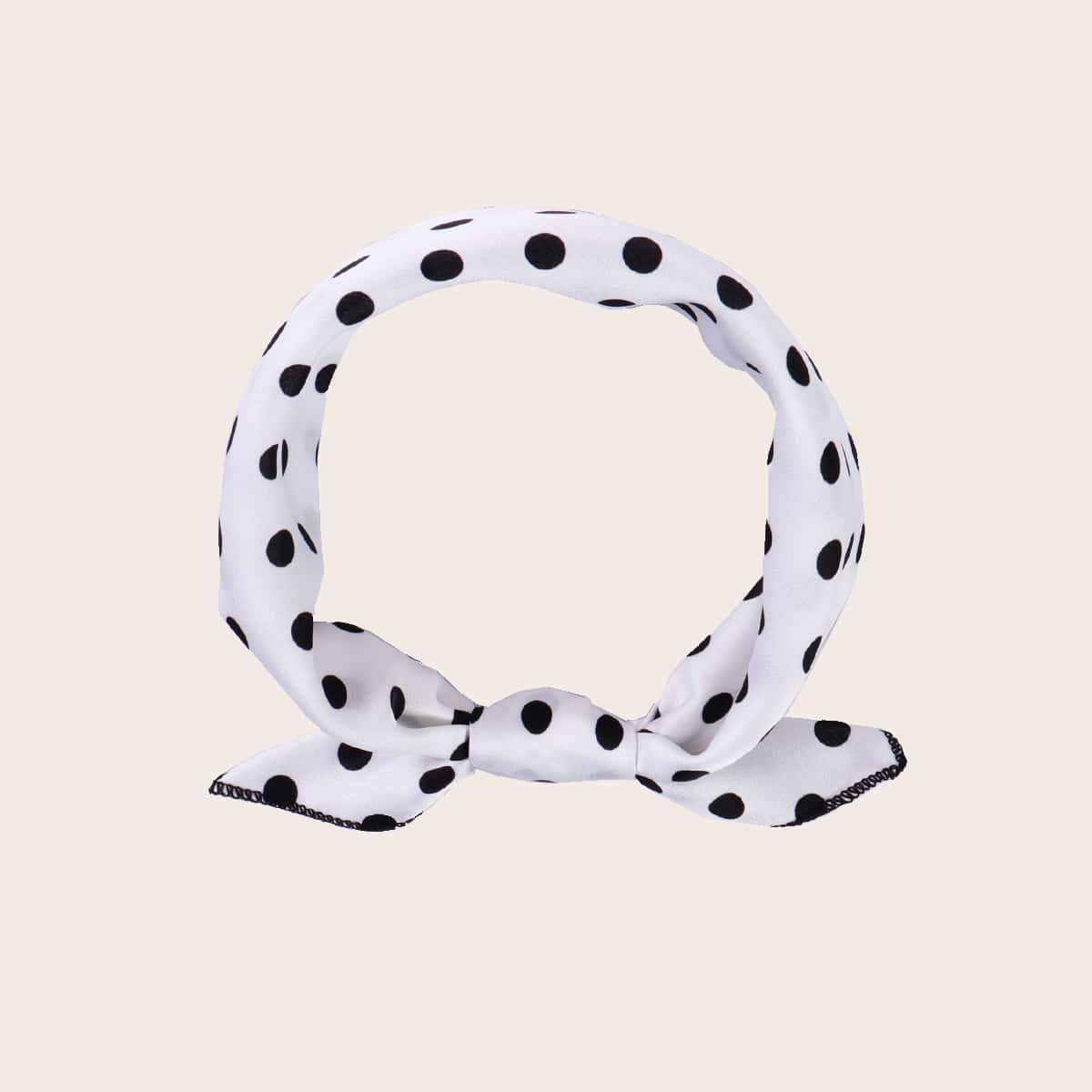 

Polka Dot Bandana, White