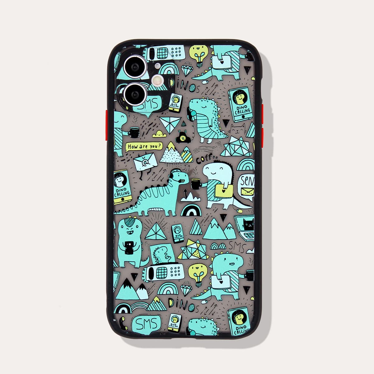 

Cartoon Dinosaur Print iPhone Case, Multicolor